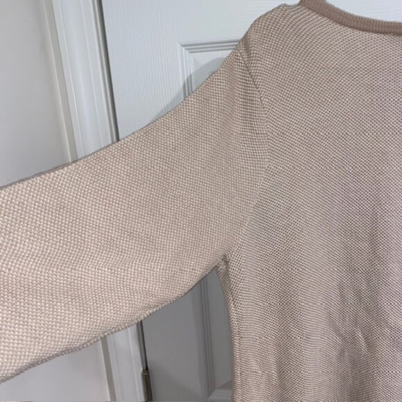 Woman's Khaki/White Zip Up Cardigan - Size XL - Picture 8 of 9